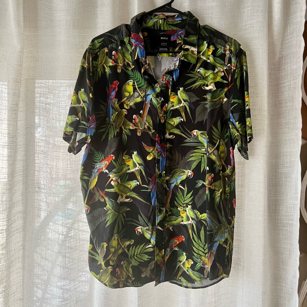 RVCA Squawker Parrot Short Sleeve Button Up